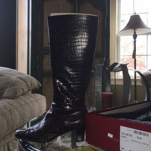 Salvatore Ferragamo Espresso Majene crocodile Boot